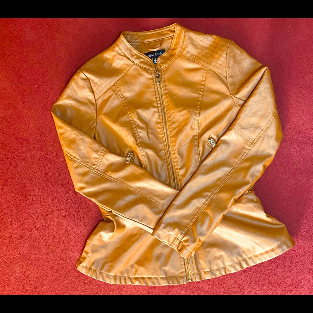 Women Tan Leather Jacket